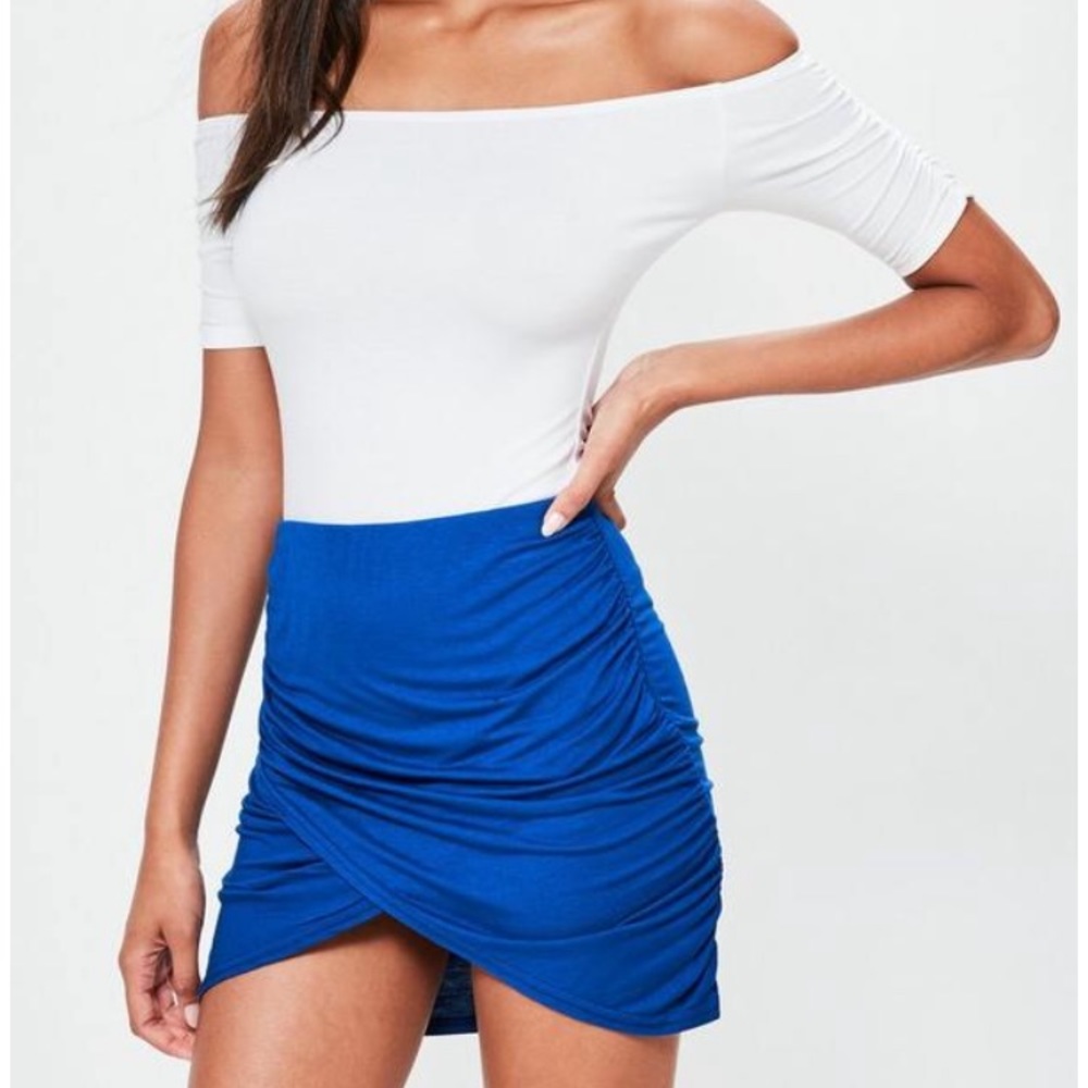Never worn Missguided Ice blue jersey mini skirt